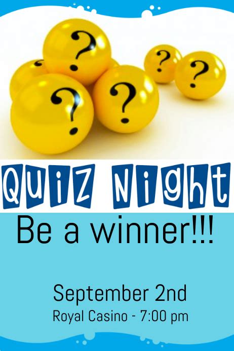 quiz night template postermywall
