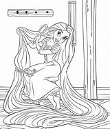 Rapunzel Color Pages Print Via sketch template