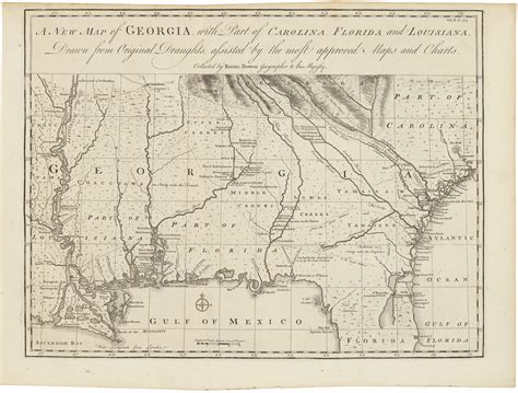 large scale map   georgia colony rare antique maps