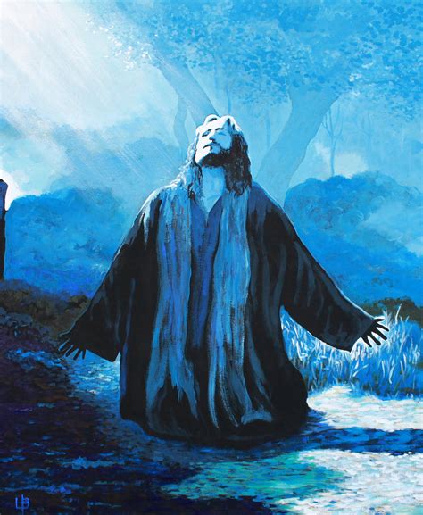 garden  gethsemane jesus praying painting painted christ