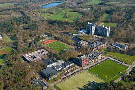 aerial view university  twente universiteit twente   university located  enschede