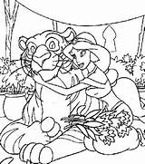 Jasmine Tiger Coloring Princess Pages Disney sketch template
