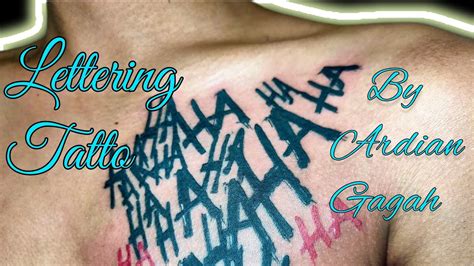 Tatto Tulisan Di Dada Lettering Tatto Youtube