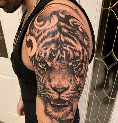Tiger Arm Tattoos For Men