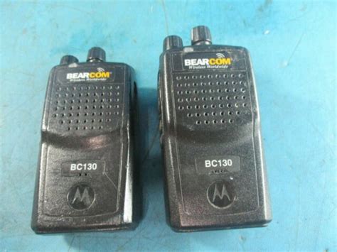 pair  motorola bearcom bc analog   radio loc p  sale  ebay