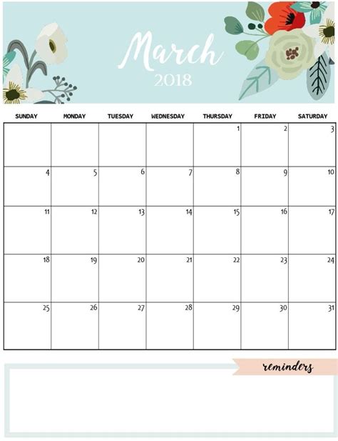 lovely pretty printable calendar  printable calendar monthly