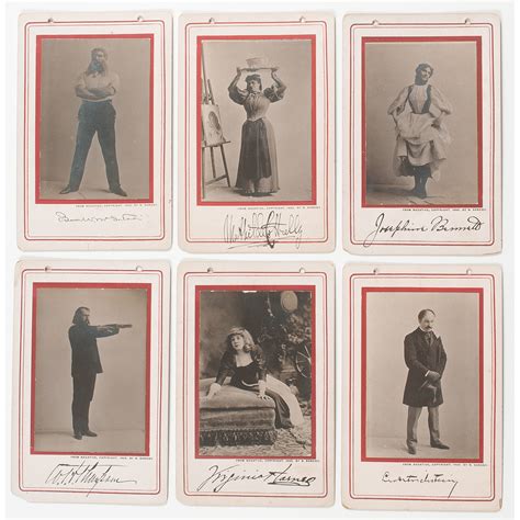 Napoleon Sarony Eleven Promotional Cabinet Cards Of Actors Featured In