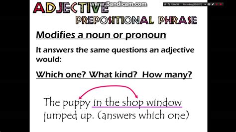 adverb  adjective prepositional phrases youtube