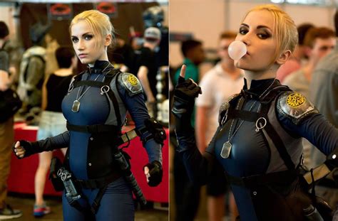 russian cosplayer does a spot on cassie cage cosplay from