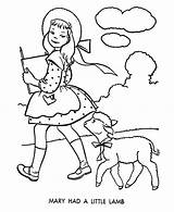 Lamb Little Mary Coloring Had Pages She Her Wherever Goes Following Who Shepherds Getcolorings Color Printable sketch template