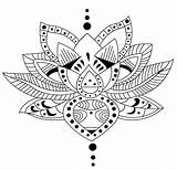 Lotus Flor Loto Tatouage Adulte Colorear Zen Tatuagens Tatouages Antistress Maori Coloriages Croquis Desenho Volwassenen Voor Tatoeage Kleurplaten Tatuagem Adulti sketch template
