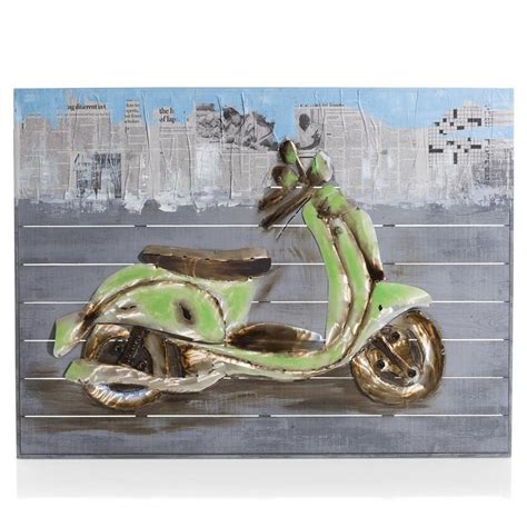green vespa schilderij van coco maison shop je zonder verzendkosten en snel bij deleukstemeubels