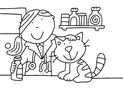 veterinarian coloring pages  printable coloring pages  kids