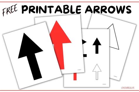 printable arrow signs directional templates love  real life
