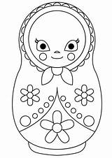Coloring Matryoshka Pages Printable Categories sketch template