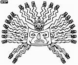 Inca Inti Incas Raymi Imperio Dios Máscara Incaico Oncoloring Skateboard Deck Masker Inka Representando Ensino Jefe Colorea Totalmente Emperador Ecuador sketch template