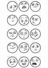 Feelings Emotions Expressions Facial Emotion sketch template