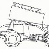 Sprint Car Drawing Coloring Getdrawings Pages sketch template