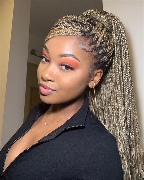 medium box braids style ideas trending  thrivenaija box