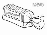 Bread Coloring Pages Loaf Drawing Package Baked Line Goods Loaves Printable Template Color Getdrawings Bakery Slice Getcolorings sketch template