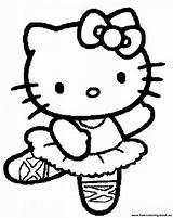 Coloring Kitty Hello Printable Pages Popular sketch template