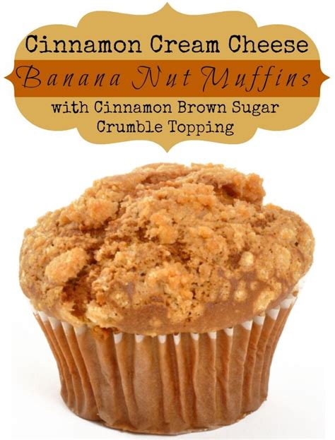 Cinnamon Cream Cheese Banana Nut Muffin With Crumb Topping  700×921