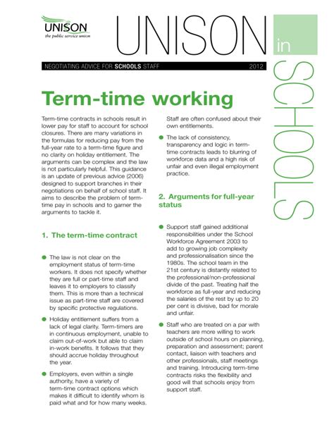 term time working