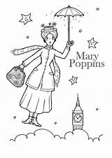 Poppins Mary Coloring Pages Kids Disney Color Drawing Colouring Coloriage Printable Sheets Printables Book Choose Board Print Crafts Bestcoloringpagesforkids Popular sketch template