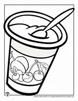 Yogurt Jogurt Owocowy Kolorowanka Woojr Druku Woo Wydrukuj Malowankę Drukowanka sketch template