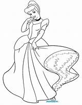 Cinderella Coloring Disney Pages Dress Drawing Princess Kids Printable Google Sheets Getdrawings sketch template
