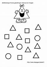 Coloring Triangle Kids Forms Pages Shapes Color Kindergarten Section Preschool Miss Find Petite Triangles Geometric Print Maternelle Math Toddlers Must sketch template
