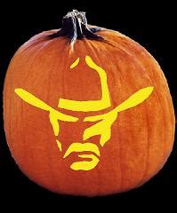 spookmaster cowboy pumpkin carving pattern jack  lantern