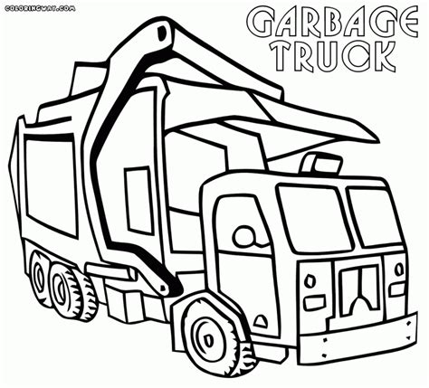 pictures  garbage truck coloring page temoonus coloring