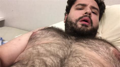 gay chub bear jerking off and cuming on his body porn 7f xhamster