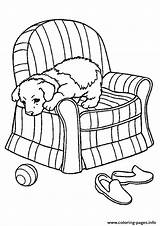 Coloring Sofa Pages Pup Puppy Chair Printable Sofia First Color Slipcover Getcolorings Print Getdrawings sketch template