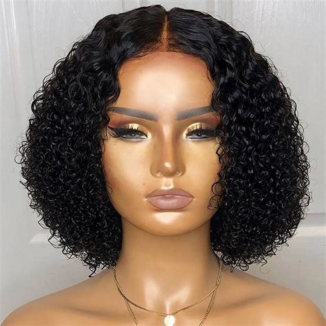 black curly wig short middle parting wig hot sell afro kinky etsy