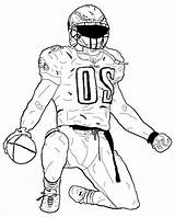 Coloring Football Player Pages Nfl Players Drawing Print Color Clipart Cliparts Cartoon Template Printable Tackling Celebration Lewis Ray Sketches Line sketch template