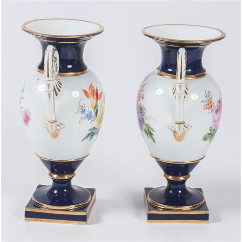 a pair of meissen porcelain urns cowan s auction house the midwest s