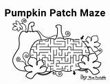 Maze Pumpkin Patch Mazes Printable Kids Halloween Museprintables Pdf sketch template