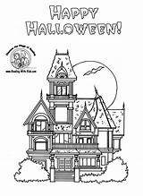 Coloring Haunted House Halloween Pages Mansion Kids Printable Houses Luigi Cartoon Print Color Architecture Online Template Big Mansions Popular Colouring sketch template