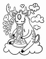 Coloring Pages Stoner Library Clipart Smoking Weed sketch template
