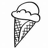 Ice Cream Coloring Pages Printable Kids Cone sketch template