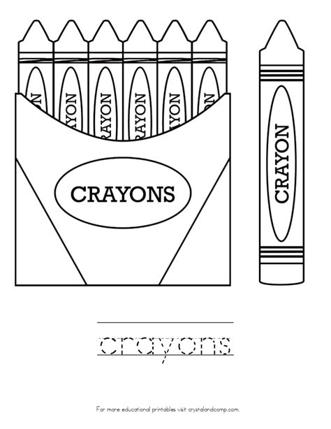 crayon box printable
