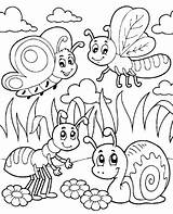 Coloring Pages Insects Insect Kids sketch template