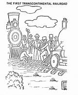 Coloring Railroad Industrial Transcontinental Pages Revolution History Activities American Revolucion Life Revolución Colonial Westward Usa Printables 1869 La America Easy sketch template