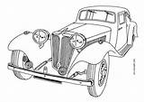 Traction Viejo Coche Coloriages Colorier Transports Limousine Avant Vehiculos Vehicules sketch template