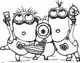 Coloring Minion Pages Kids sketch template