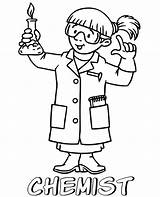 Coloring Chemist Pages Professions Scientist Print Printable Topcoloringpages Children sketch template
