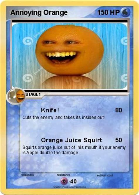 pokemon annoying orange   knife  pokemon card
