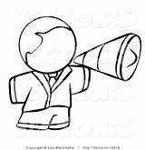 Coloring Megaphone Person Vector Using Outlined Getdrawings Blanchette Leo sketch template